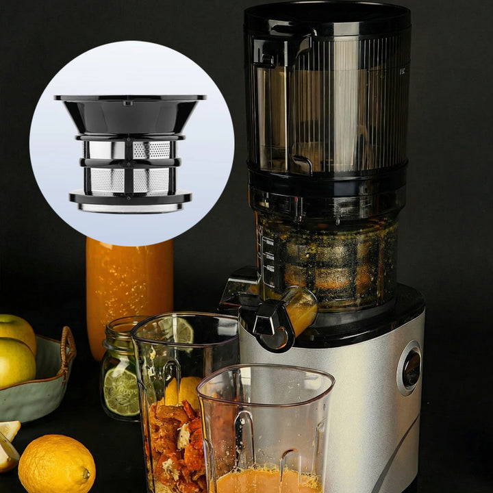 Lėtaeigė sulčiaspaudė AUTO8 su papildomu šerbeto sieteliu